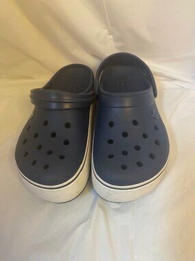 CROCS Crocband Platform Iconic Comfort Clog Slip On Shoe in Navy Women's size 8